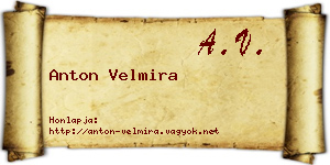 Anton Velmira névjegykártya